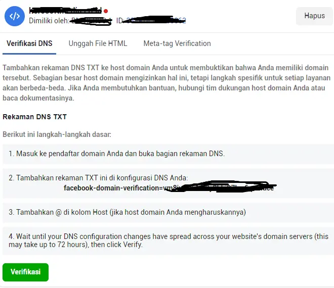 verifikasi DNS